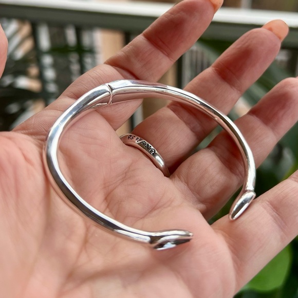 Elegant Cuff Bracelet with Pink and Gray Crystals - Picture 13 of 14